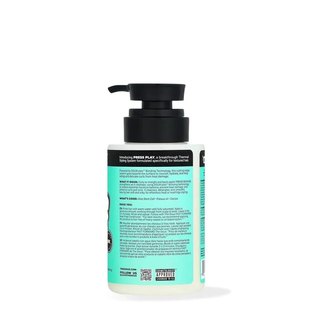 The Doux Press Rewind Curl Retention Shampoo – Strengthens & Protects Curls 8 oz